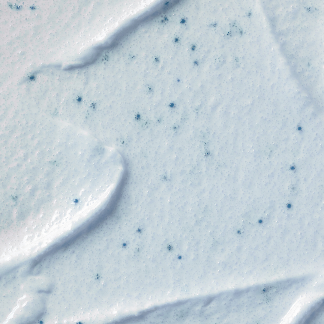 Close-up of a blue and white textured surface